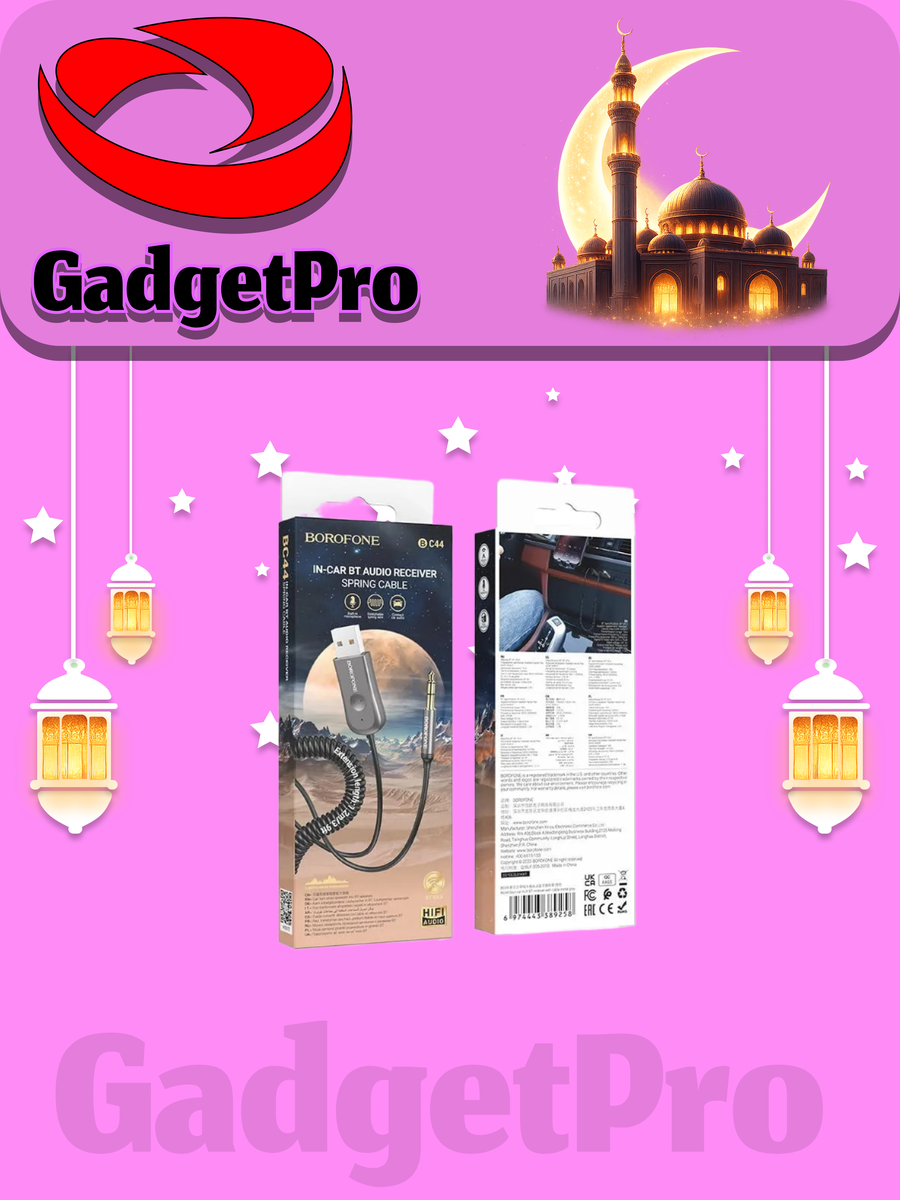 BOROFONE BC44 Bluetooth адаптер / AUX ресивер для авто, беспроводной, надежный и современный