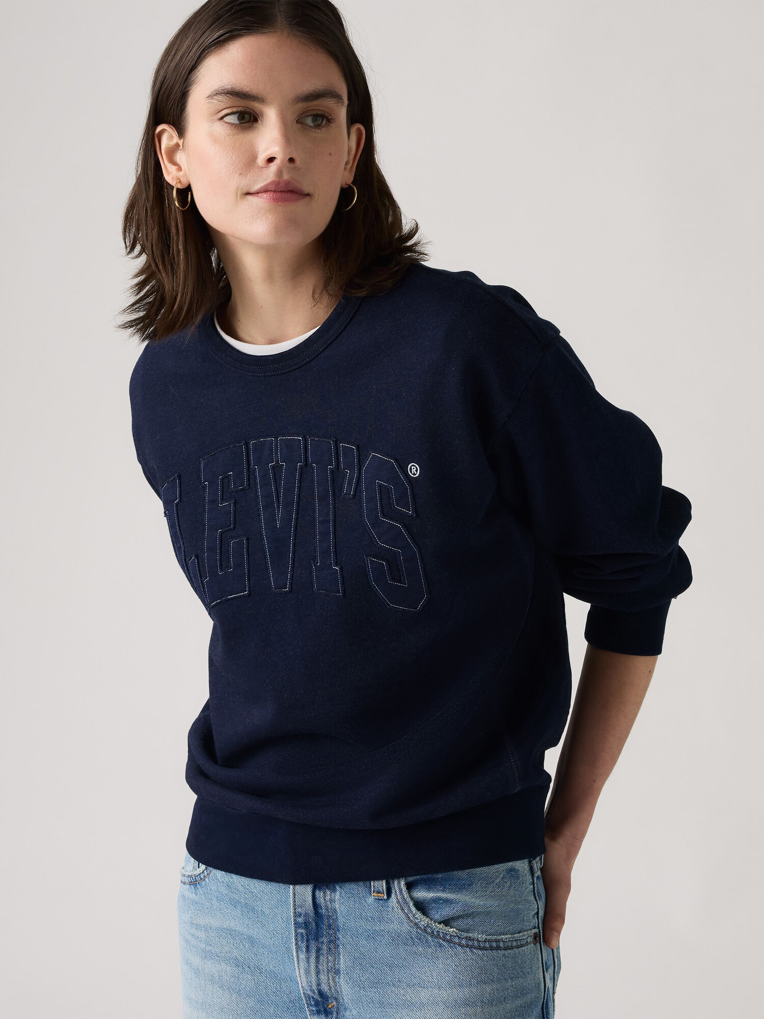 Свитшот Levi's, размер L, , синий — фото 1