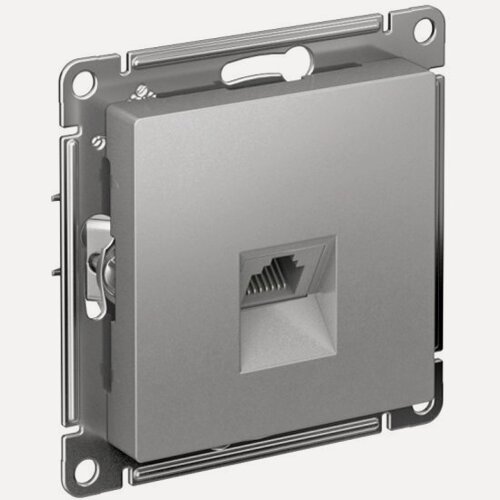 Изображение товара Розетка компьютерная RJ45 Systeme Electric (schneider Electric) SCHNEIDER ELECTRIC AtlasDesign, кат. 5Е, механизм, алюминий