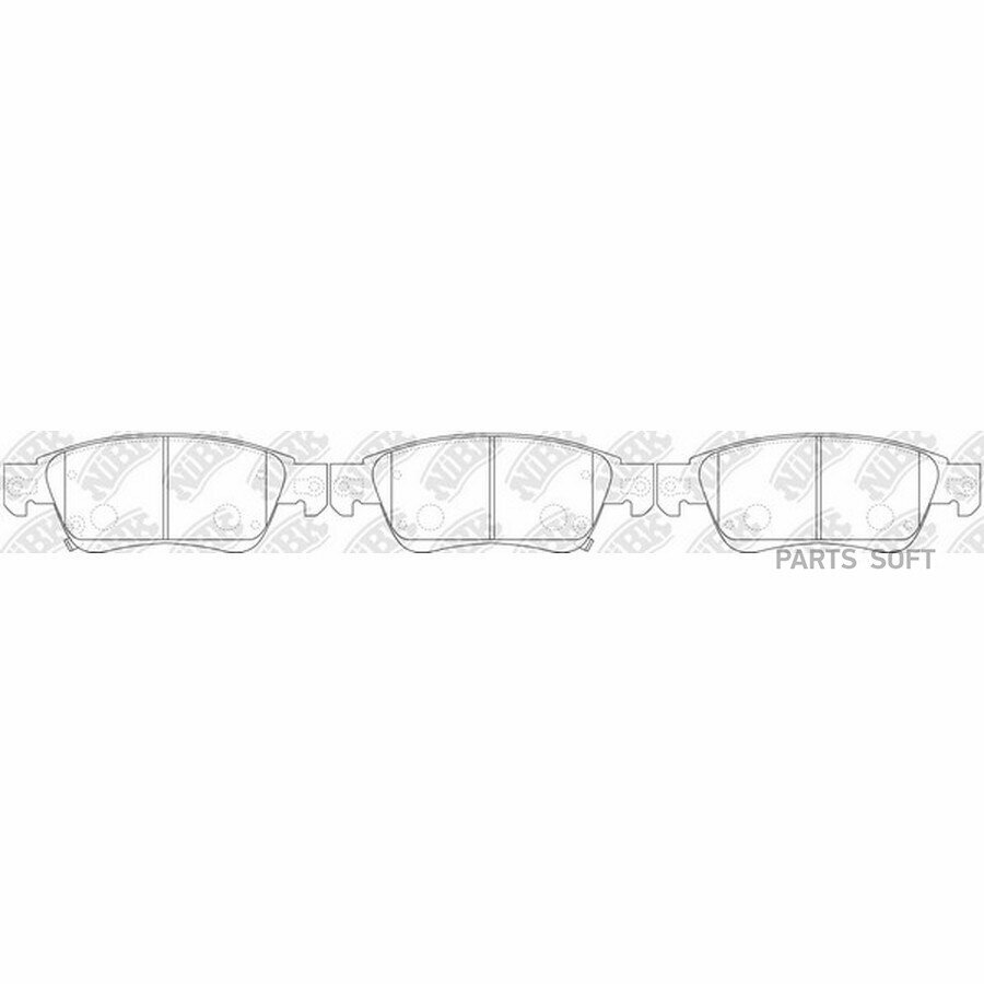 PN0388 NIBK Колодки тормозные передние NIBK PN0388 | цена за 1 шт