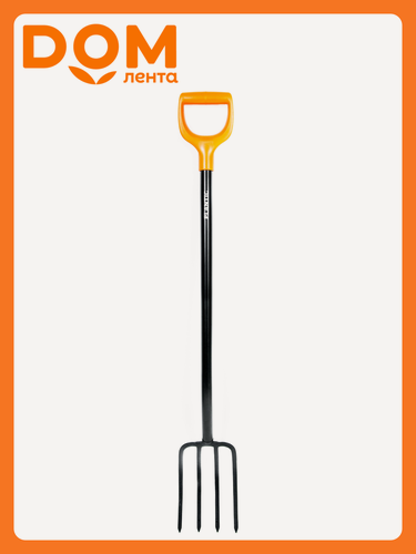 Изображение товара Вилы Plantic Terra, сталь, 4 зубца, эргономичная рукоятка, 120 см