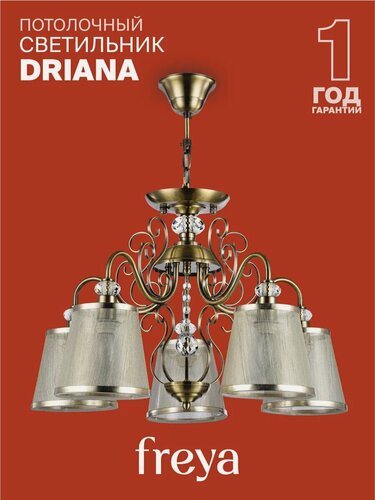 Изображение товара Потолочный светильник Freya FR2405-PL-05-BZ Цоколь E14, 40W, IP 20
