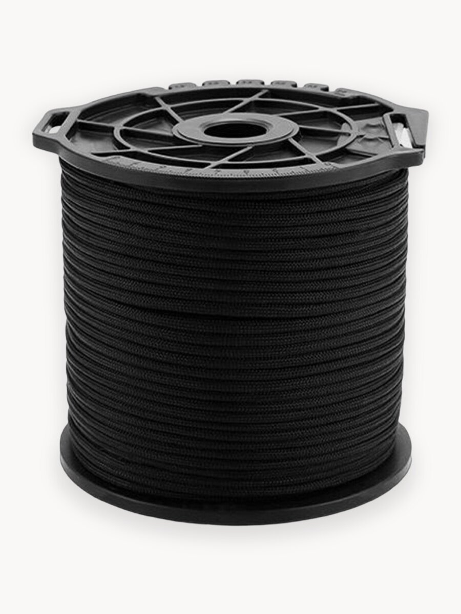 Многофункциональная паракордовый шнур, длина 100 м (цвет черный)