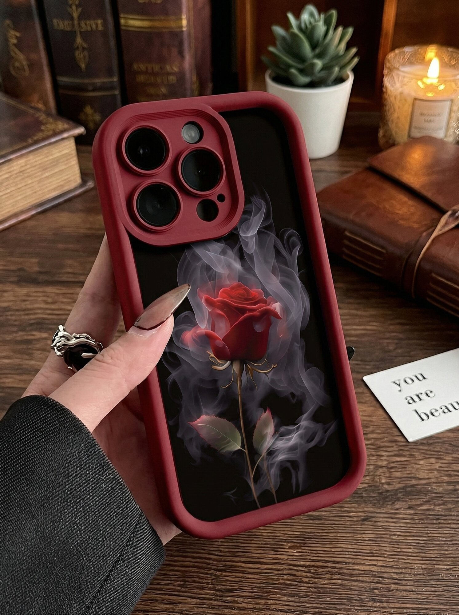 Чехол, для iPhone 13, 14, 15, 16, 17, Pro Max, Pro, Air, с рисунком разных цветков. — фото 1