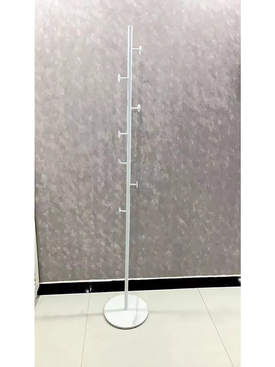 Напольная вешалка VOSline, металл, белая, высота от 75 до 175 см