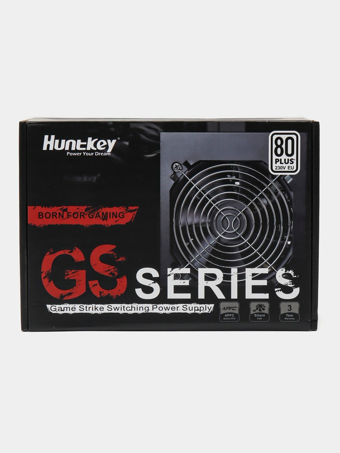 Блок питания HuntKey GS600, 600Вт, ATX, 120мм вентилятор, черный — фото 1