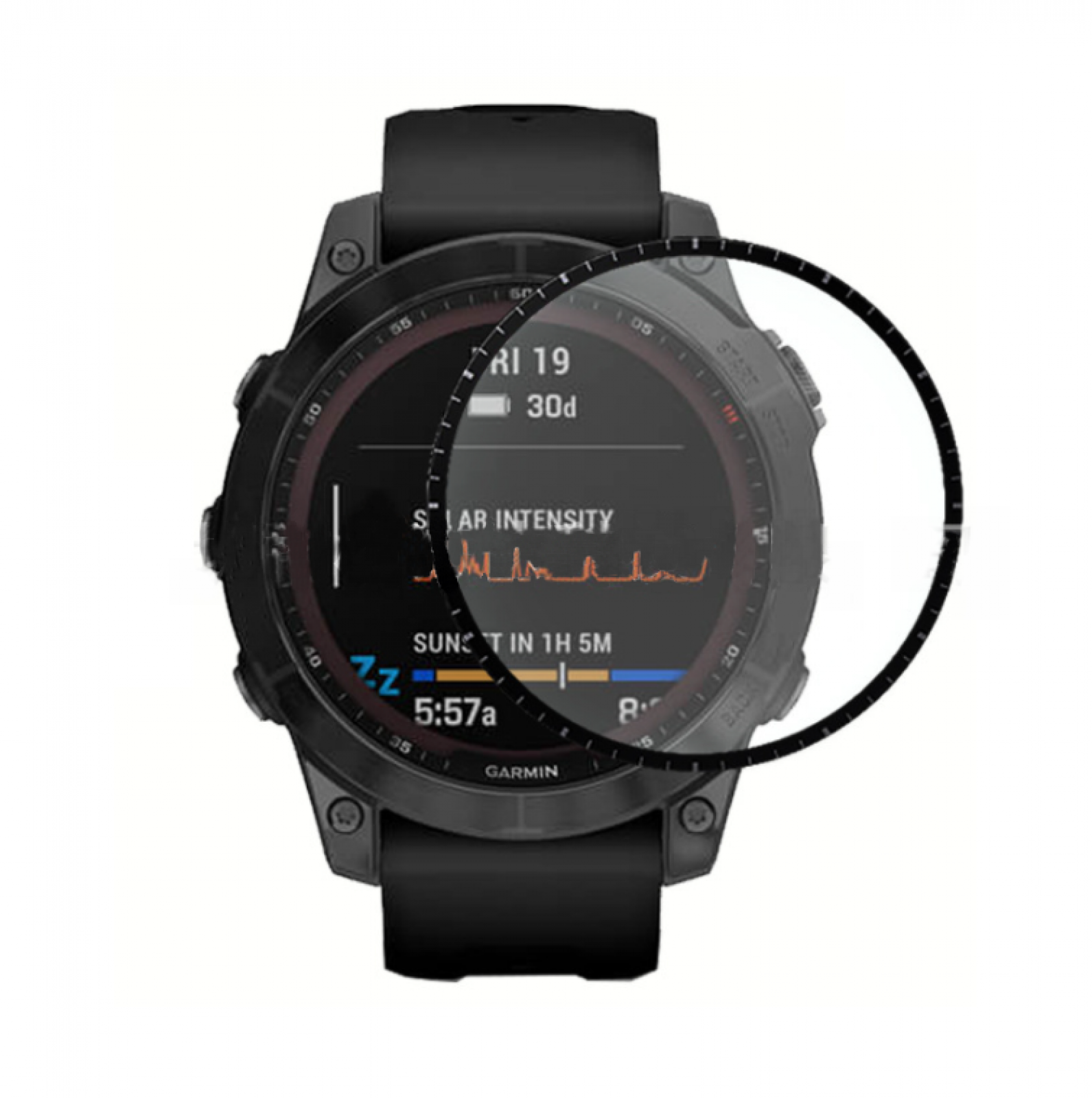 3D-Защитная пленка MyPads Tape для умных часов Garmin Epix Gen 2 глянцевая черная
