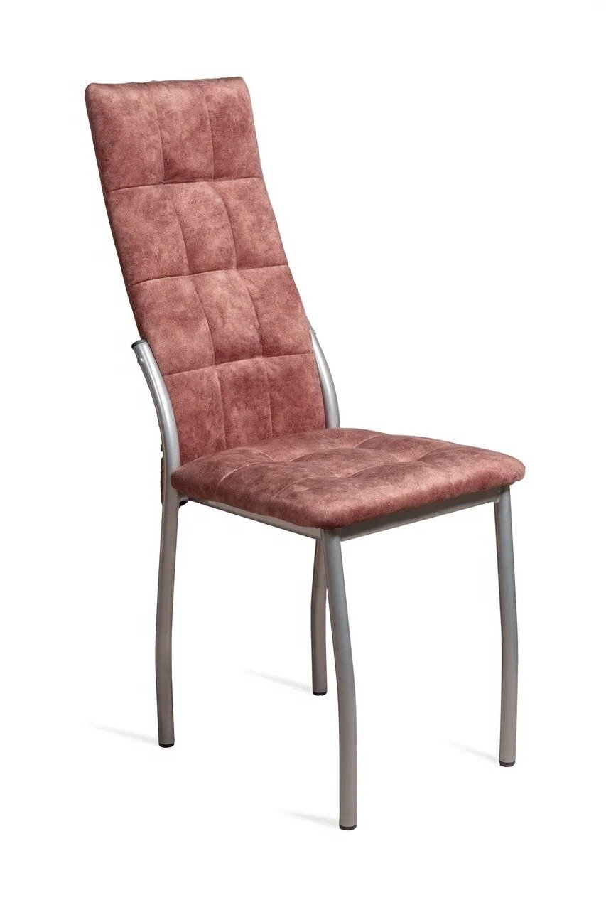 Стул Betel Волна Серебро/Велюр коралл Размеры: Высота 1020мм Глубина 550мм Ширина 440мм