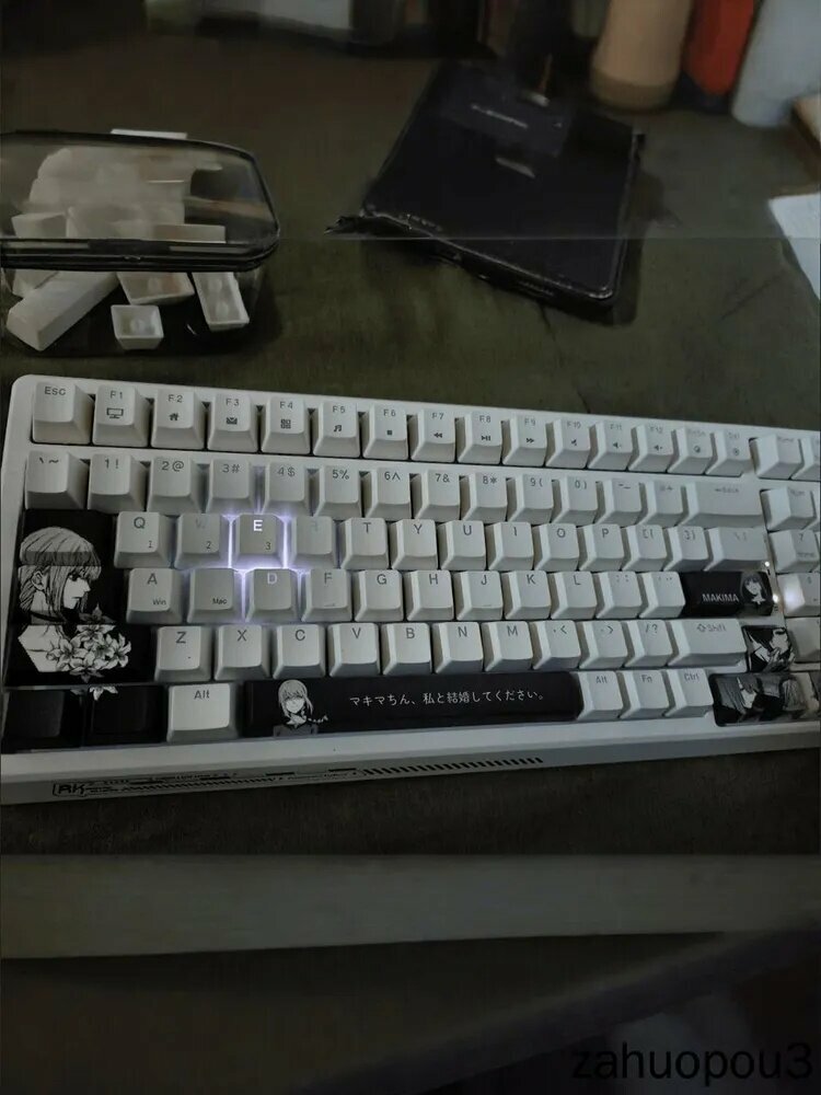 Kейкапы для механической клавиатуры PBT, белые, профиль Cherry,132