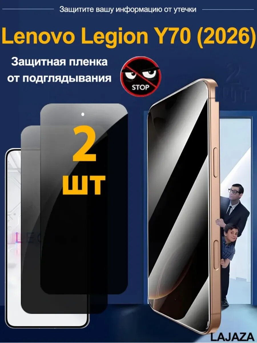2 шт. антишпион стекло для Lenovo Legion Y70 (2026) - 30° защита, высокое содержание глинозема, комфорт в руке