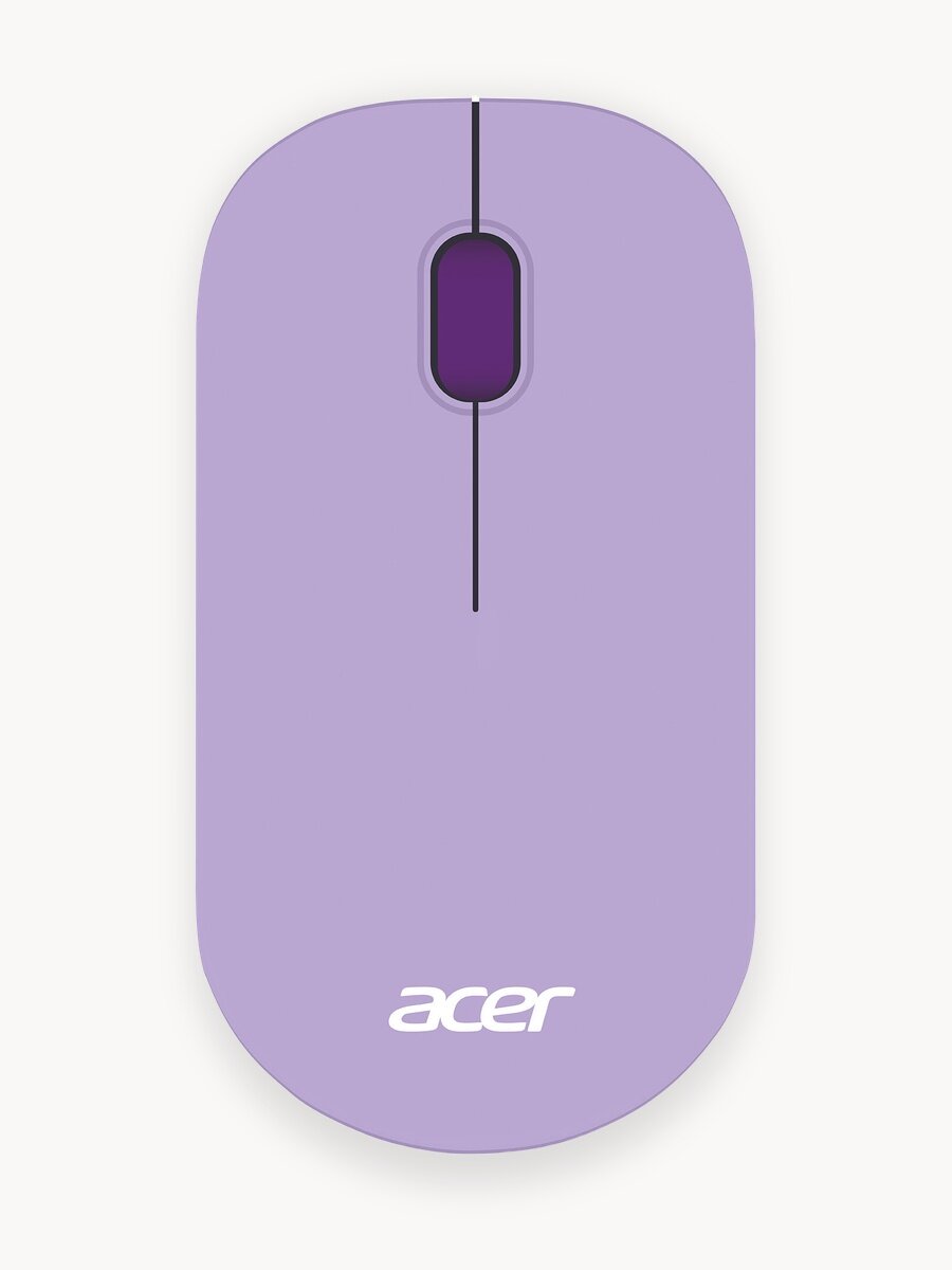 Беспроводная мышь Acer OMR205, оптическая, 1200dpi, USB для ноутбука, фиолетовый (ZL. MCEEE.02K)
