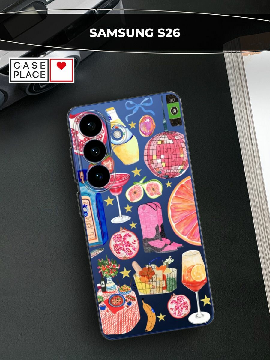 Чехол на Samsung S26 / Самсунг S26 с принтом Летний вайб, прозрачный