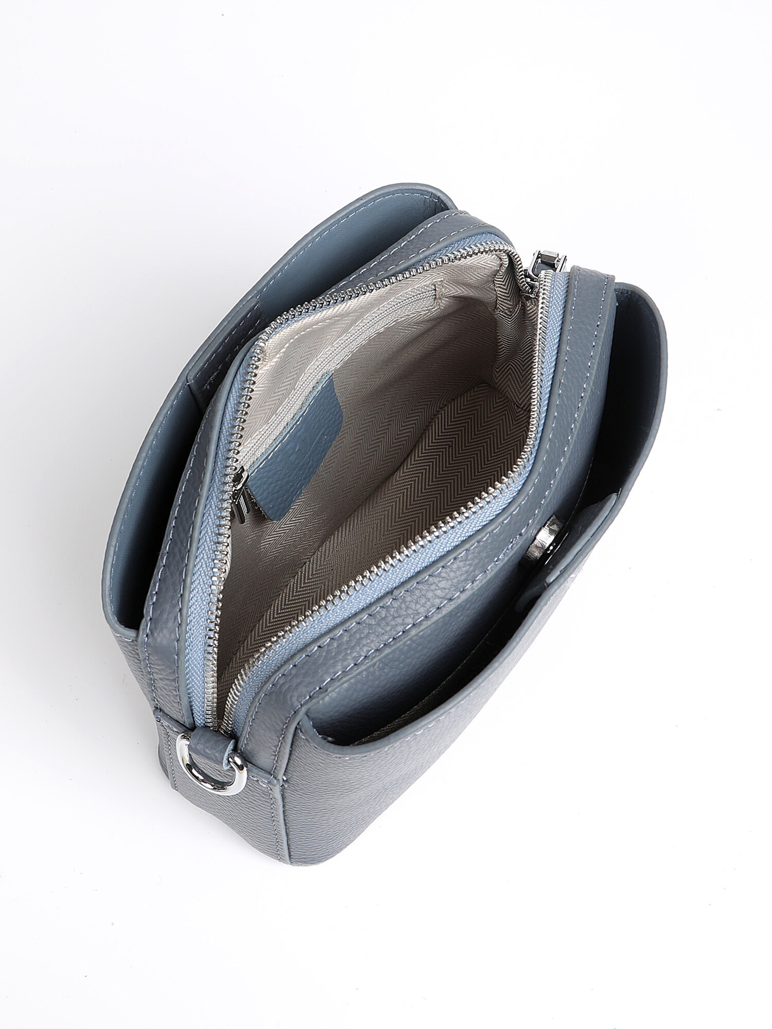 Сумка кросс-боди TERVOLINA, фактура зернистая, синий — фото 1