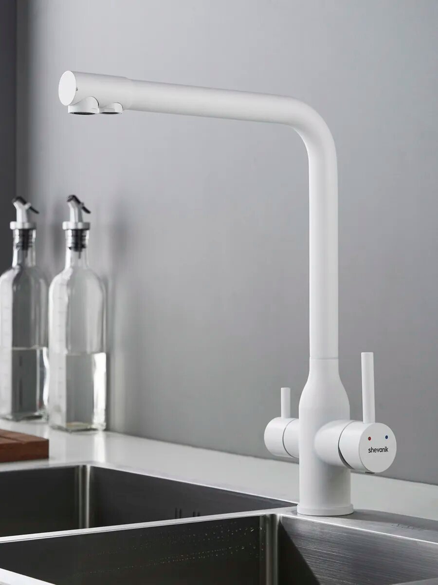 Смеситель на кухню для мойки с фильтром Shevanik S248C