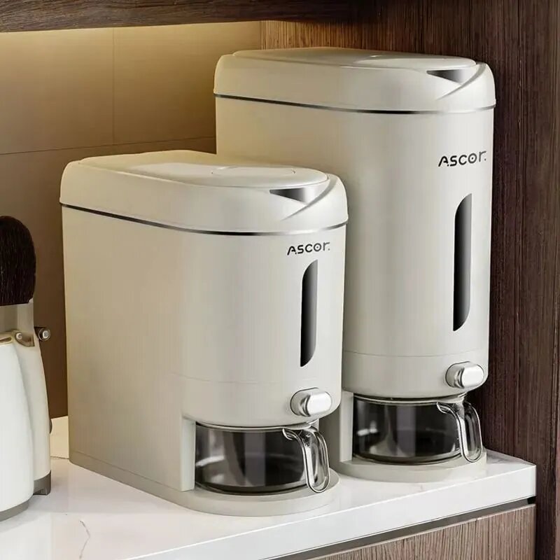 Контейнер для стирального порошка Ascor, 8 литров, белый, пластиковый, прямоугольный