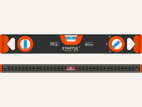 Изображение товара Уровень строительный пузырьковый 400мм рельс STARTUL MASTER (ST2540-040)