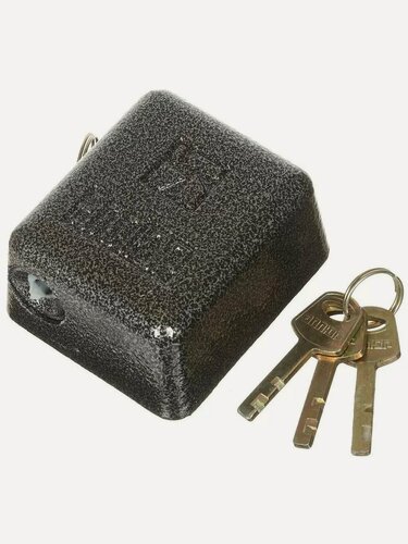 Изображение товара Замок навесной Аллюр ВС2-10-01С, 80 мм, дисковый, чугунный, серый, 3 ключа в комплекте. Надежная защита вашего имущества.