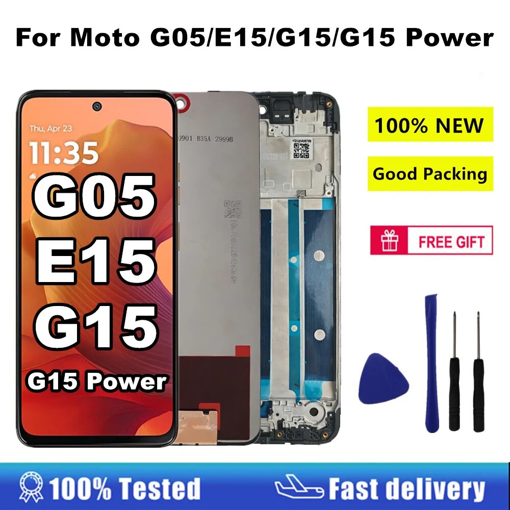 Дисплей Motorola Moto G05, G15, E15, G15 Power, сенсорный, без рамки