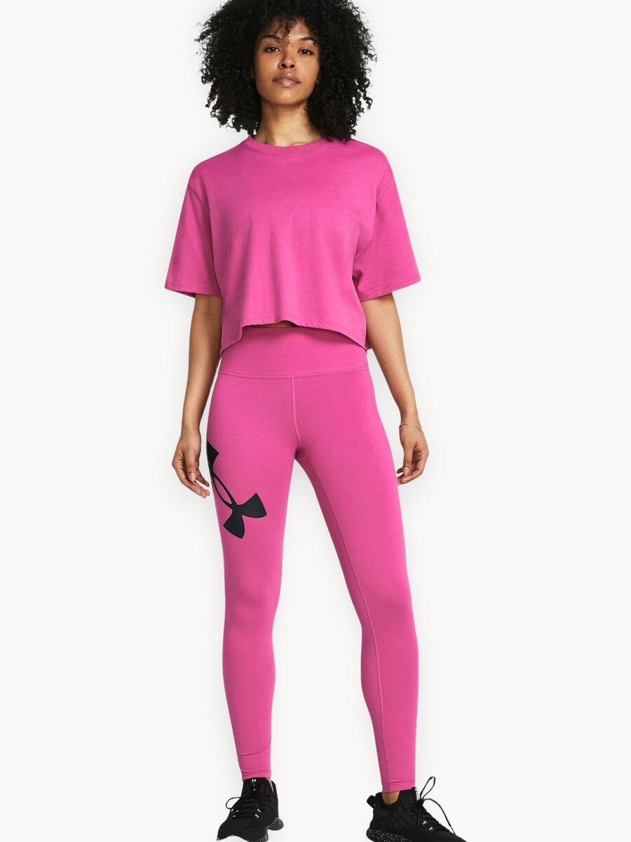 Легинсы Under Armour Campus, размер s, розовый