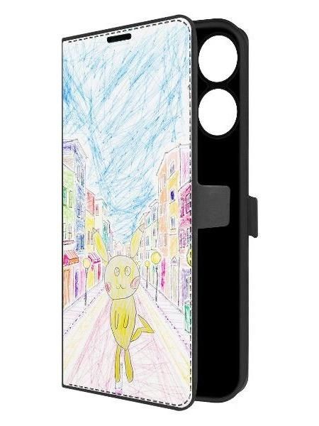 Чехол-книжка Krutoff Eco Book для Realme Note 60 Покемон (черный)