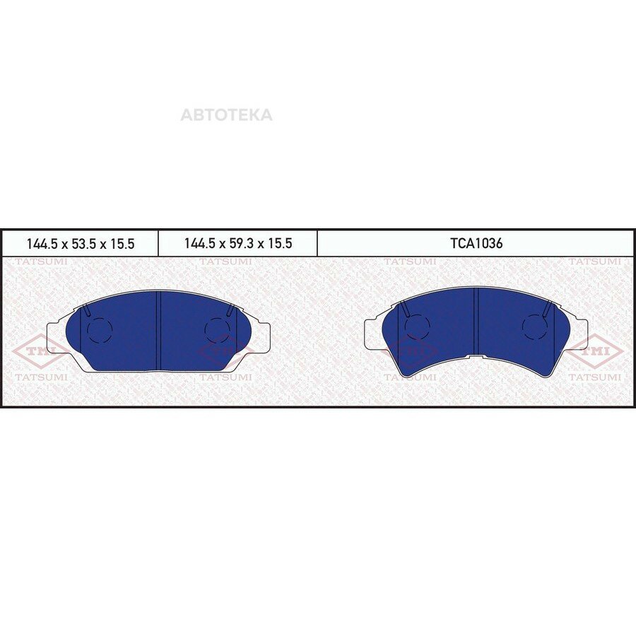 Колодки тормозные перед. TOYOTA CAMRY/VISTA SV3#. VZV3#. CV30 1990.07-1994.06 [J TATSUMI TCA1036