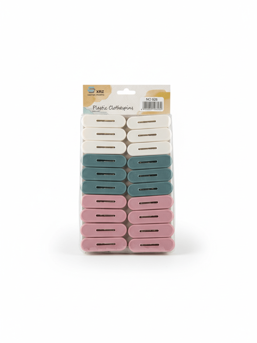Прищепки для белья пластиковые, набор 12,16,20,24шт пастельные цвета