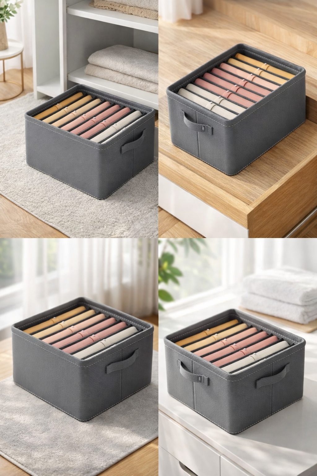 Органайзер для нижнего белья в ящик, тканевый, с ячейками, 44×30×20 см