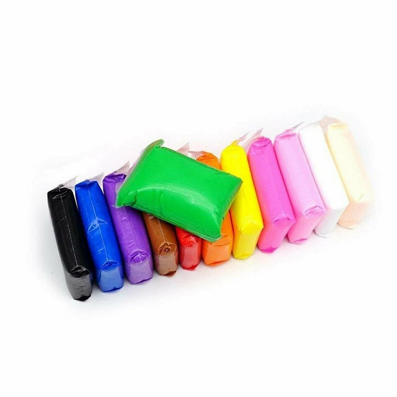 Воздушный пластилин, масса для лепки, 12 цветов, слайм тесто для лепки