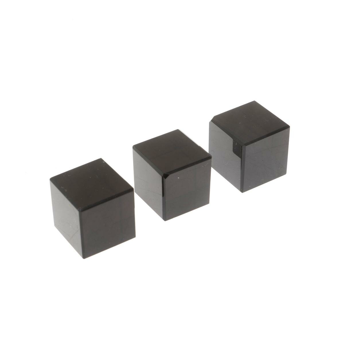 Кубик из черного обсидиана 22 мм 130222 — фото 1