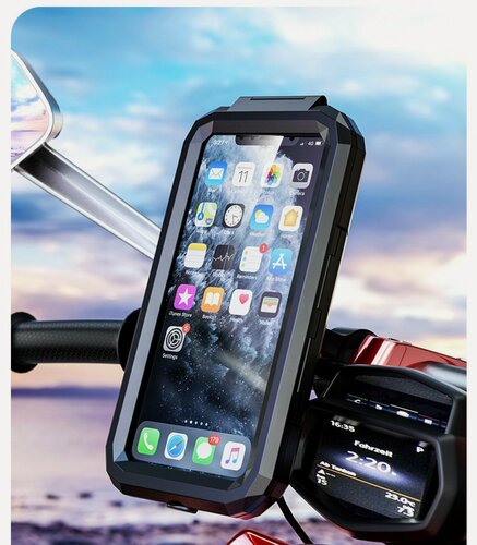 Изображение товара Велосипедный держатель для телефона MyPads прочный водонепроницаемый с зарядкой для велосипеда и мотоцикла