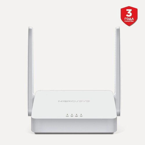 Изображение товара Wi-Fi Роутер Mercusys MW301R, 2.4ГГЦ N300, 3xRJ45 100Мбит/с