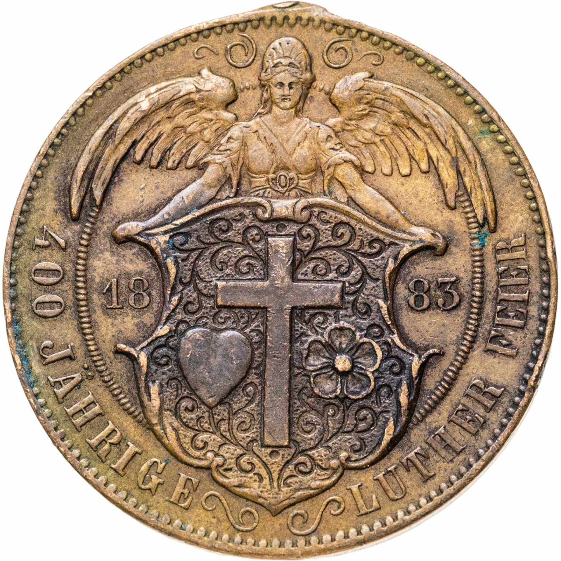 Германия, медаль в честь 400-летия Мартина Лютера, 1883 г