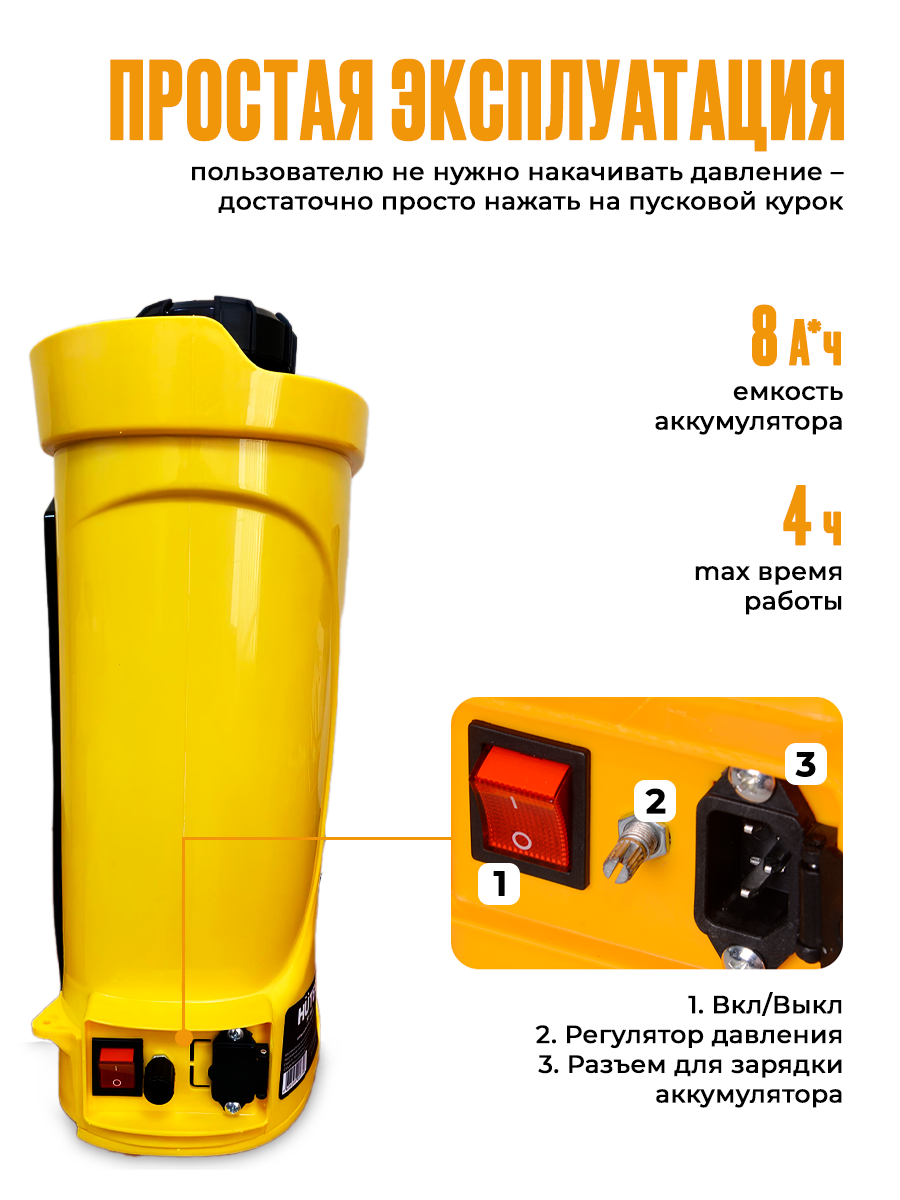 Опрыскиватель аккумуляторный SP-10MP Huter — фото 3