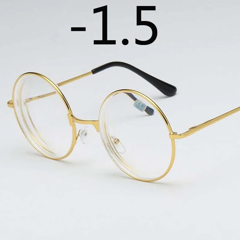 Круглые очки gold, -1.5 myopia