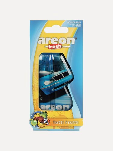 Изображение товара Ароматизатор в машину подвесной гелевый Areon Refreshment Liquid Тутти-фрутти 8.5 мл, желтый, артикул 704-025-906