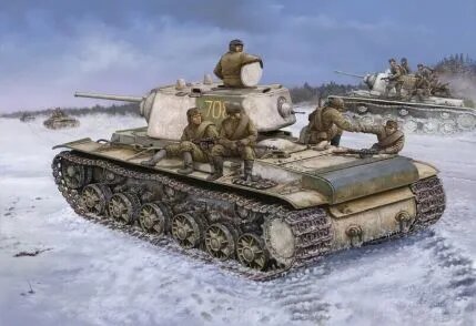 HobbyBoss 84813 1/48 Советский танк КВ-1 1942 года выпуска (тяжелая литая башня)