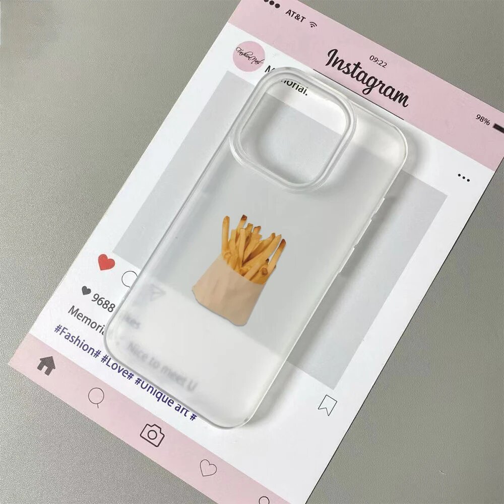 Чехол для iPhone с картошкой фри, Clear-WQSA91