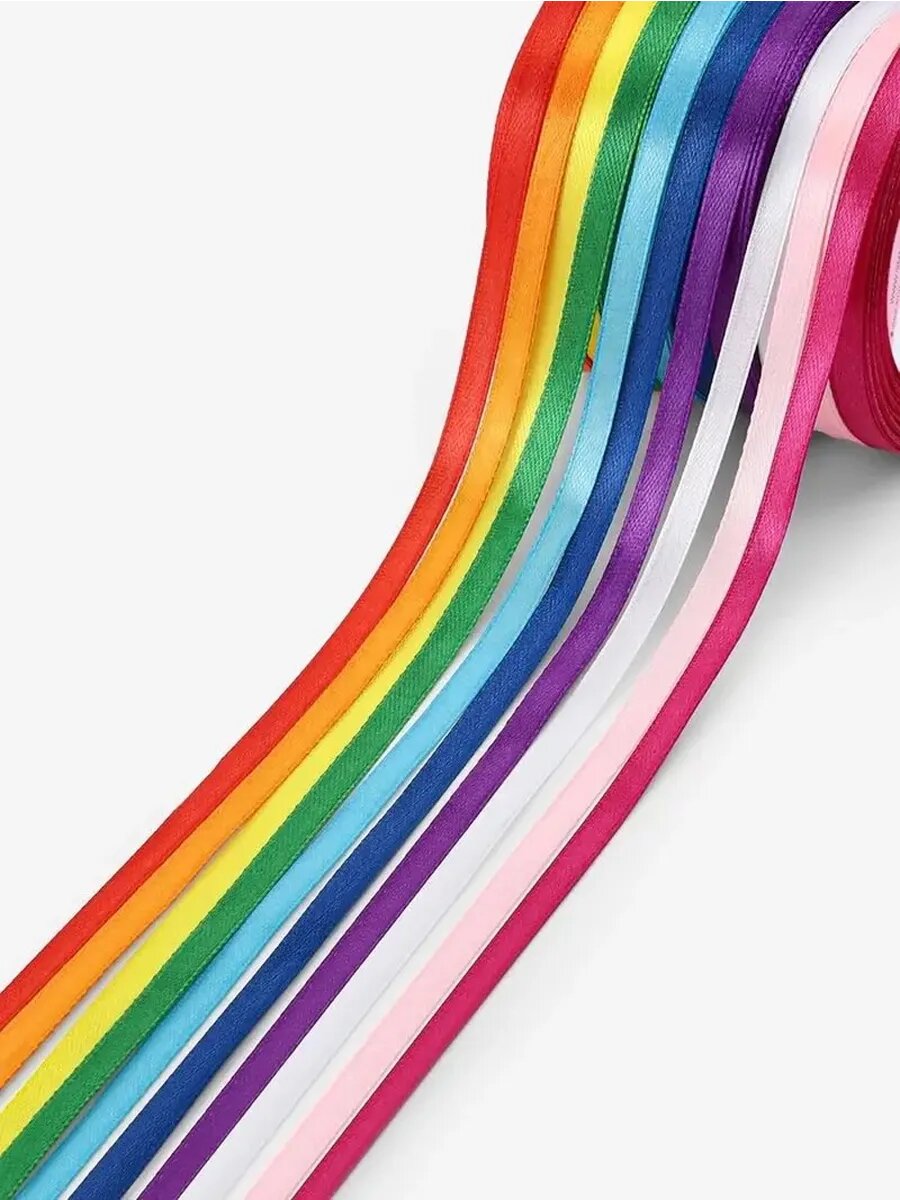 Яркий набор атласных лент для творчества