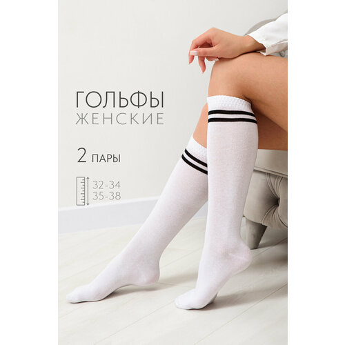 фото Гольфы berchelli, комплект, 2 пары, размер 25/27, белый,