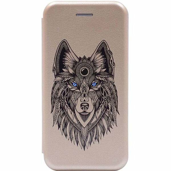 Чехол-книжка Book Art Jack Grand Wolf для Xiaomi Redmi Go золотой