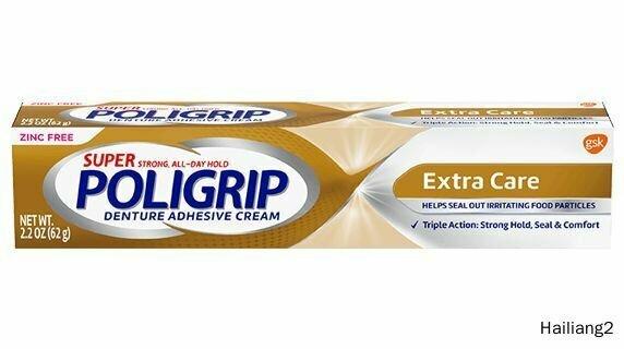 Super Poligrip Улучшенная адгезивная паста для зубных протезов, 62 г