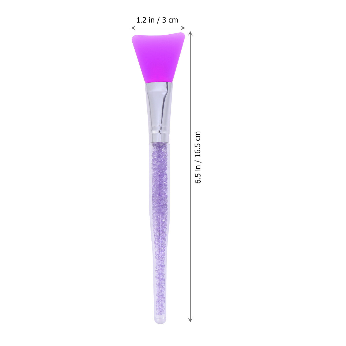 Silicone Face Applicator Для Нанесения Масок С Кристальной Ручкой Фиолетовый 16 50X3 00X1 50CM