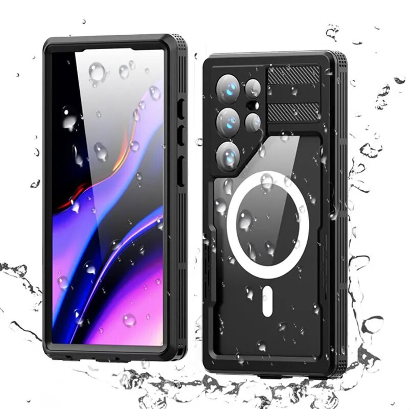 Водонепроницаемый чехол для Samsung Galaxy S24 Ultra Дайвинг Подводное плавание Открытый спорт