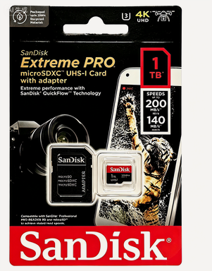 Изображение товара Карта памяти SanDisk "Extreme PRO", 1TB Class 10, UHS-I, чёрный