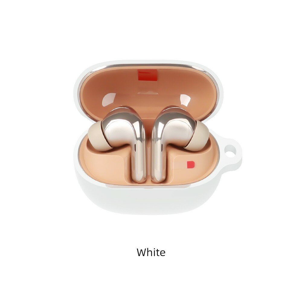 Силиконовый чехол для Xiaomi Buds 4 Pro, белый, полная защита от падения и царапин