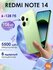 Смартфон Xiaomi Redmi Note 14, 6.67" AMOLED дисплей 120 Гц, 6/128GB, Зеленый