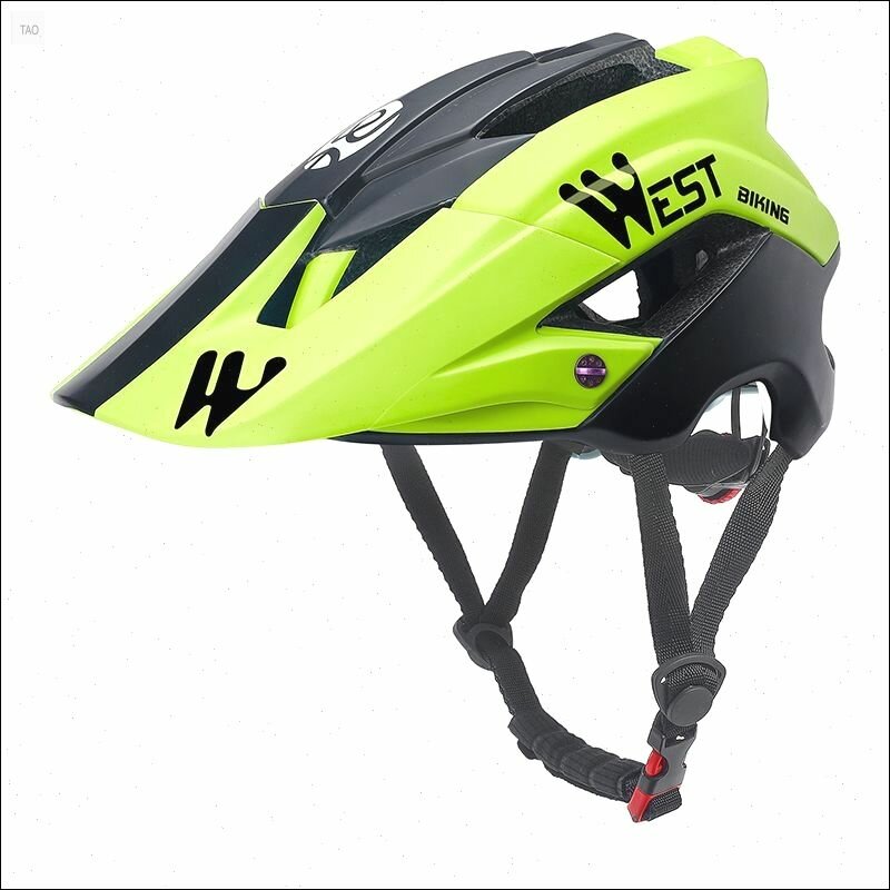 Шлем велосипедный West Biking профессиональный. Сертифицирован по стандарту EN 1078. Зелёный/чёрный р-р 56-62