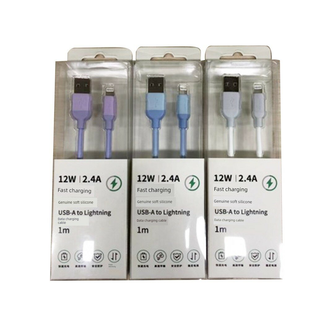 Кабель данных Miniso Lightning 1м, 6A сверхбыстрая зарядка, мягкий силиконовый провод