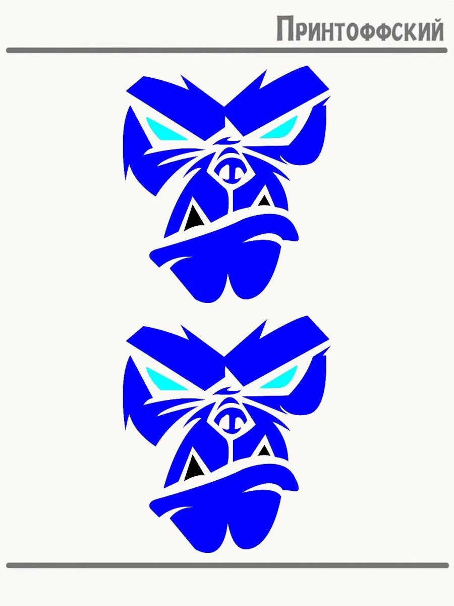 2-е (Две) Термонаклейки лицо гориллы