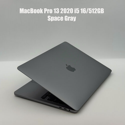 Изображение товара 13.3" Ноутбук Apple MacBook Pro 13 Mid 2020 2560x1600, Intel Core i5 1038NG7 2 ГГц, RAM 16 ГБ, LPDDR4X, SSD 512 ГБ, Intel Iris Plus Graphics, macOS, серый космос, английская раскладка